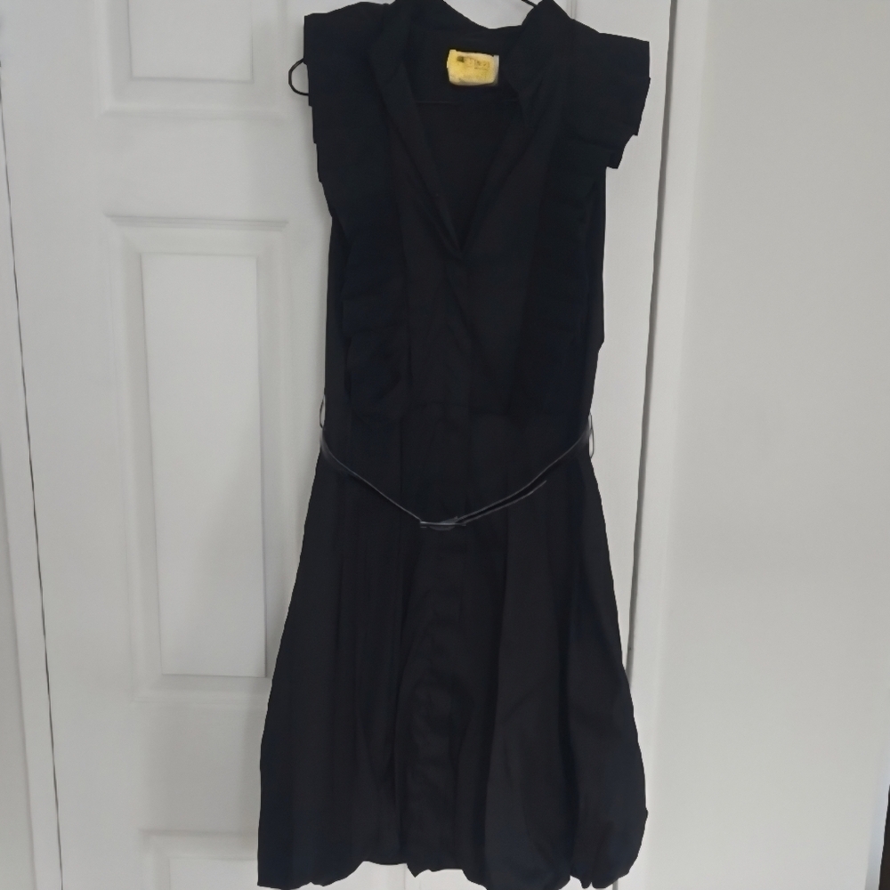 JOSEPH RIBKOFF Pleated Collar Bubble Hem Dress Sz 8
